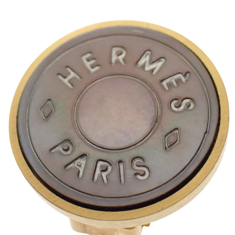 エルメス HERMES セリエ ヴィンテージ イヤリング メタル グレーシェル ゴールド レディース【中古】【ABランク】