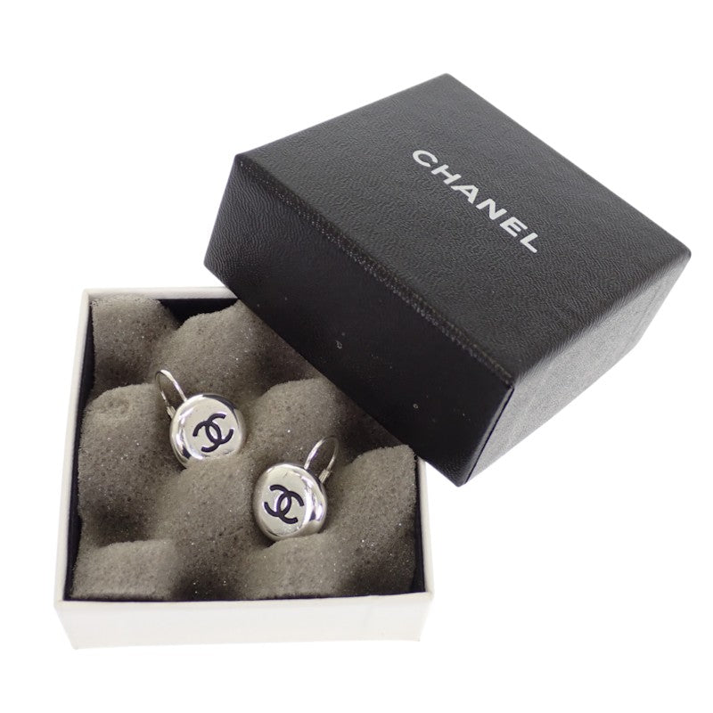 シャネル CHANEL ココマーク ヴィンテージ フック ピアス メタル シルバー ブラック レディース【中古】【Bランク】