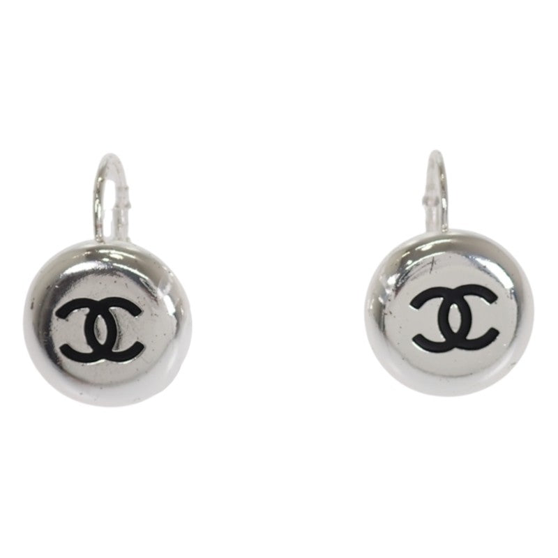 シャネル CHANEL ココマーク ヴィンテージ フック ピアス メタル シルバー ブラック レディース【中古】【Bランク】