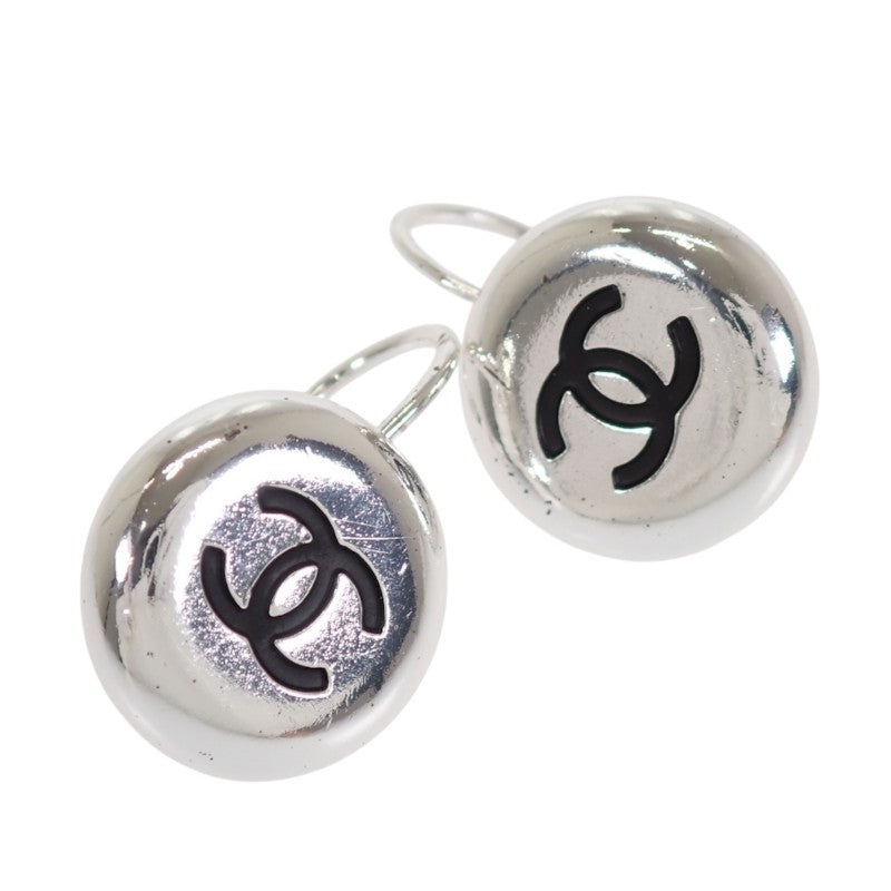 シャネル CHANEL ココマーク ヴィンテージ フック ピアス メタル シルバー ブラック レディース【中古】【Bランク】