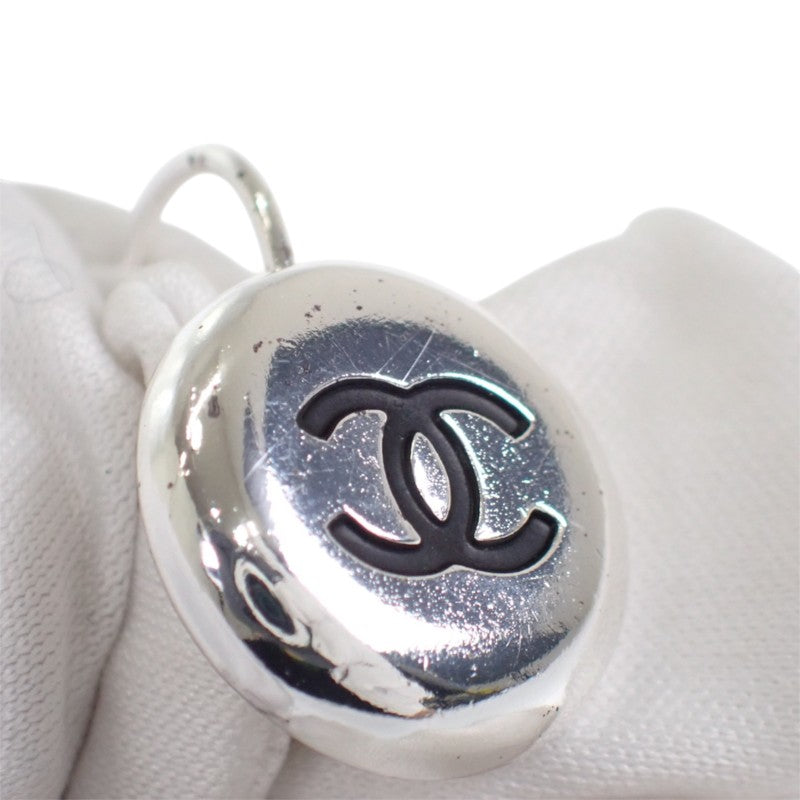シャネル CHANEL ココマーク ヴィンテージ フック ピアス メタル シルバー ブラック レディース【中古】【Bランク】