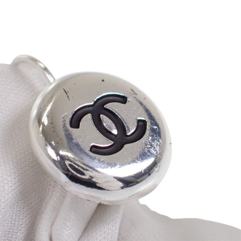 シャネル CHANEL ココマーク ヴィンテージ フック ピアス メタル シルバー ブラック レディース【中古】【Bランク】