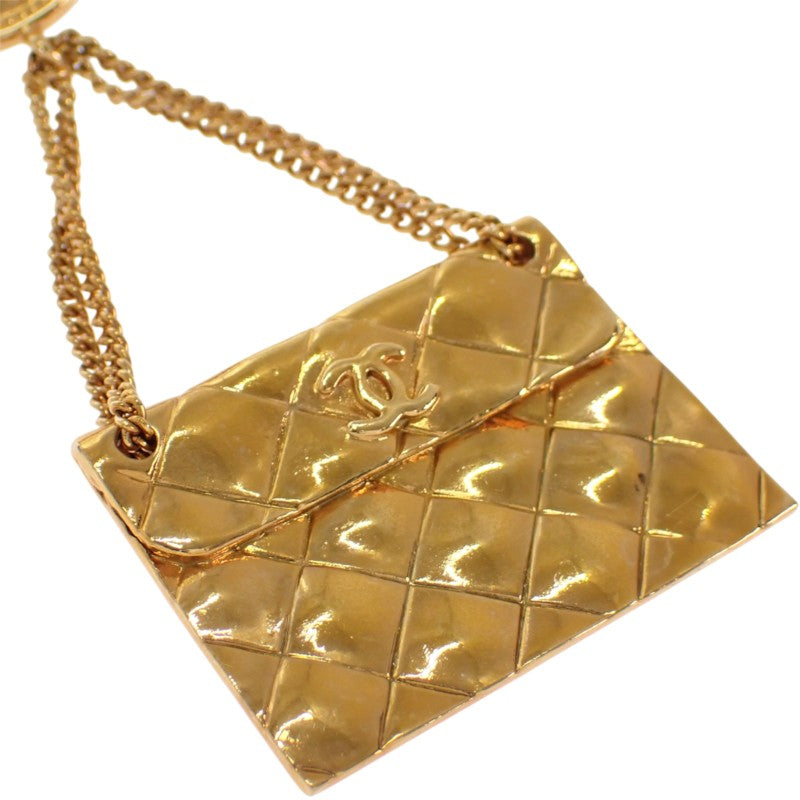シャネル CHANEL ココマーク マトラッセ バッグモチーフ ヴィンテージ ブローチ メタル ゴールド レディース【中古】【Bランク】