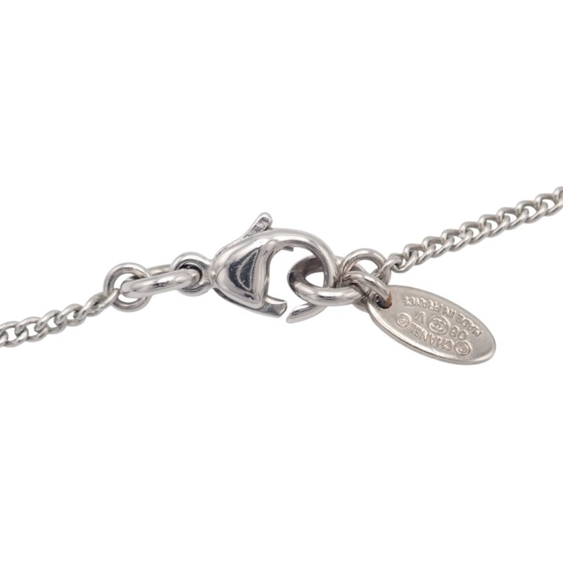 シャネル CHANEL ココマーク ネックレス メタル クリスタル シルバー 銀色 シルバー金具 レディース【中古】【ABランク】
