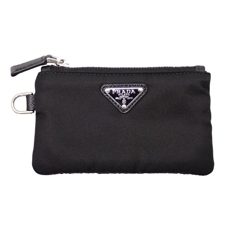 プラダ PRADA ストラップナイロンポーチ 2TT091_2DMI_F0002 ショルダーバッグ Re-Nylon ブラック シルバー金具 メンズ レディース【中古】【Aランク】