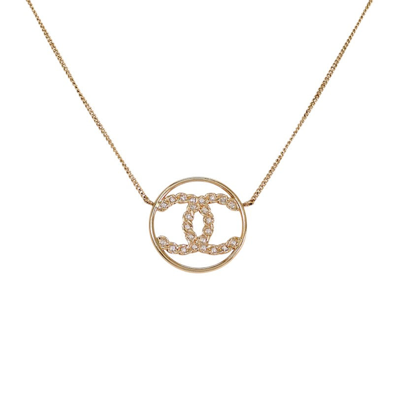シャネル CHANEL CC サークル ペンダント ネックレス メタル ゴールド メンズ レディース【中古】【Aランク】