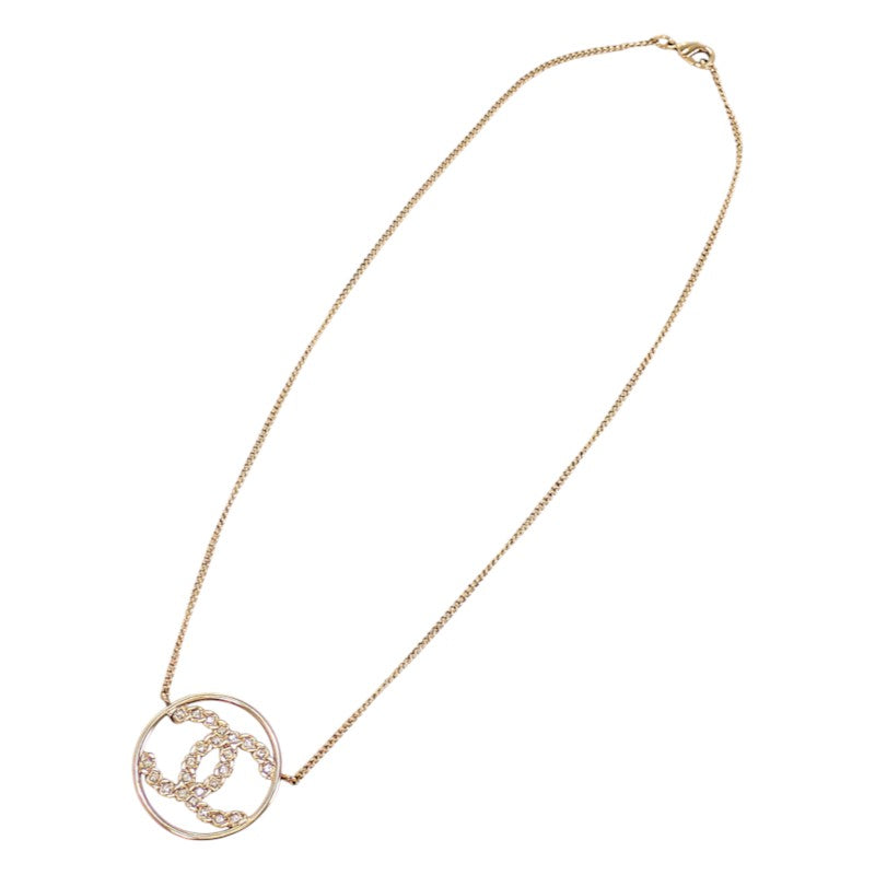 シャネル CHANEL CC サークル ペンダント ネックレス メタル ゴールド メンズ レディース【中古】【Aランク】