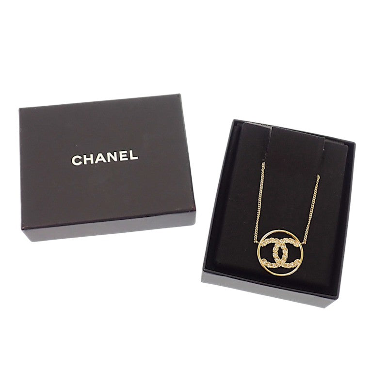 シャネル CHANEL CC サークル ペンダント ネックレス メタル ゴールド メンズ レディース【中古】【Aランク】
