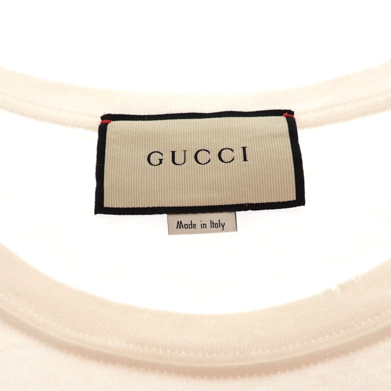グッチ GUCCI Guccify Yourself スネークプリント S 492347 X3L62 半袖Ｔシャツ コットン ホワイト メンズ ユニセックス【中古】【Aランク】