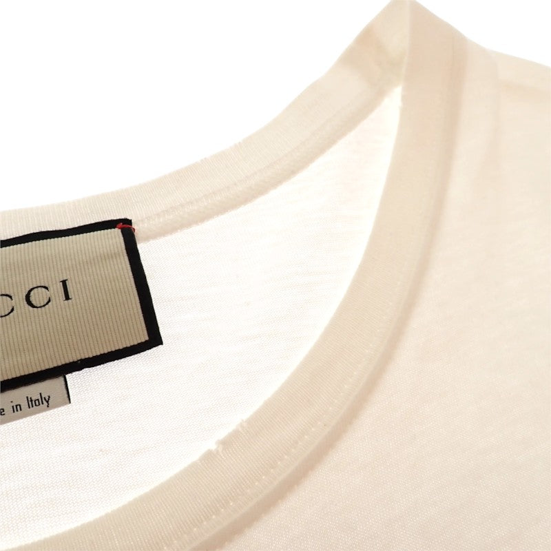 グッチ GUCCI Guccify Yourself スネークプリント S 492347 X3L62 半袖Ｔシャツ コットン ホワイト メンズ ユニセックス【中古】【Aランク】