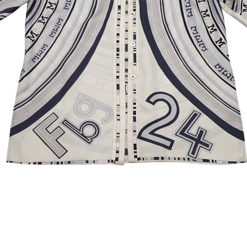 エルメス HERMES マルジェラ期 S 長袖シャツ シルク ホワイト レディース【中古】【ABランク】