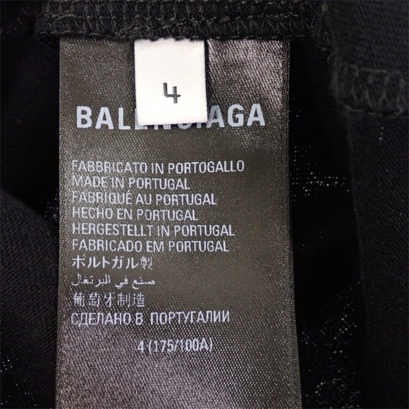 バレンシアガ BALENCIAGA adidas ロゴ オーバーサイズ Tシャツ 4 723976 TNVN8 1070 半袖Ｔシャツ コットン ブラック メンズ【中古】【Aランク】
