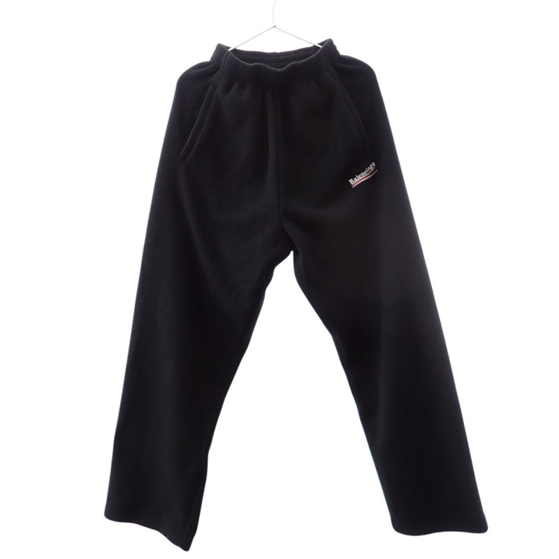 バレンシアガ BALENCIAGA ポリティカル キャンペーン フリースパンツ XXS 744513 T0VV1 1000 パンツ ポリエステル ブラック メンズ レディース ユニセックス【中古】【ABランク】
