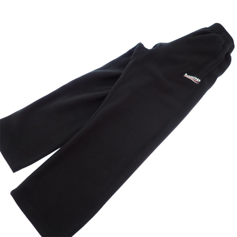 バレンシアガ BALENCIAGA ポリティカル キャンペーン フリースパンツ XXS 744513 T0VV1 1000 パンツ ポリエステル ブラック メンズ レディース ユニセックス【中古】【ABランク】