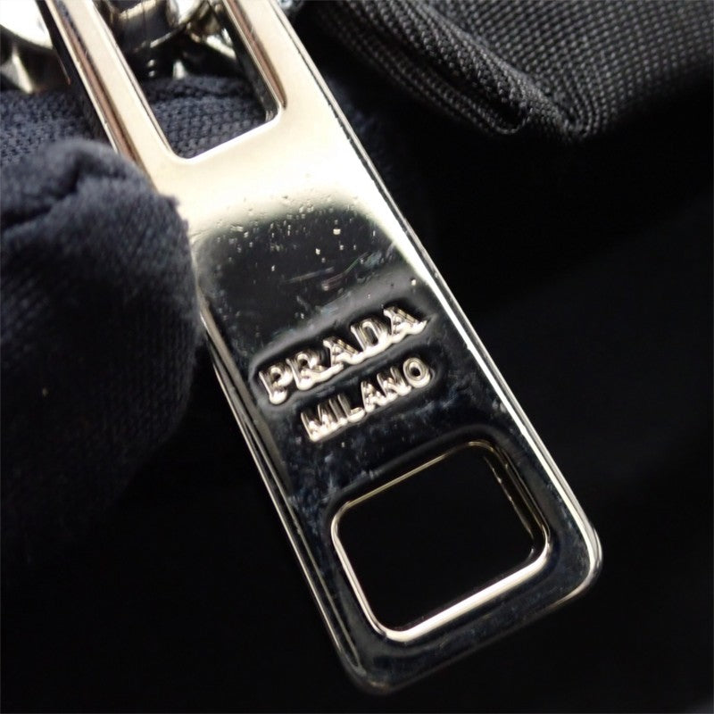 プラダ PRADA フーデッドロングコート 36 291829_S202_1WQ8 ナイロンジャケット Re-Nylon ブラック シルバー金具 レディース【中古】【ABランク】