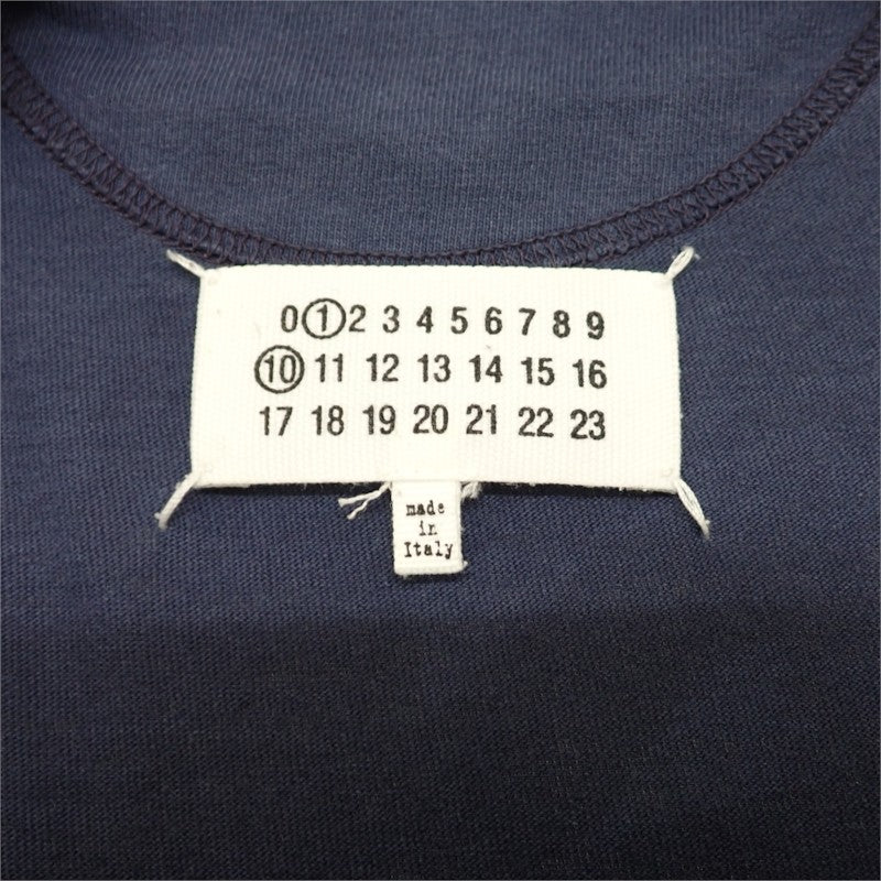 メゾンマルジェラ MAISON MARGIELA ラウンドネック ヴィンテージ ロングスリーブ M S50GC0696 S24567 長袖Ｔシャツ コットン ネイビー メンズ レディース【中古】【ABランク】