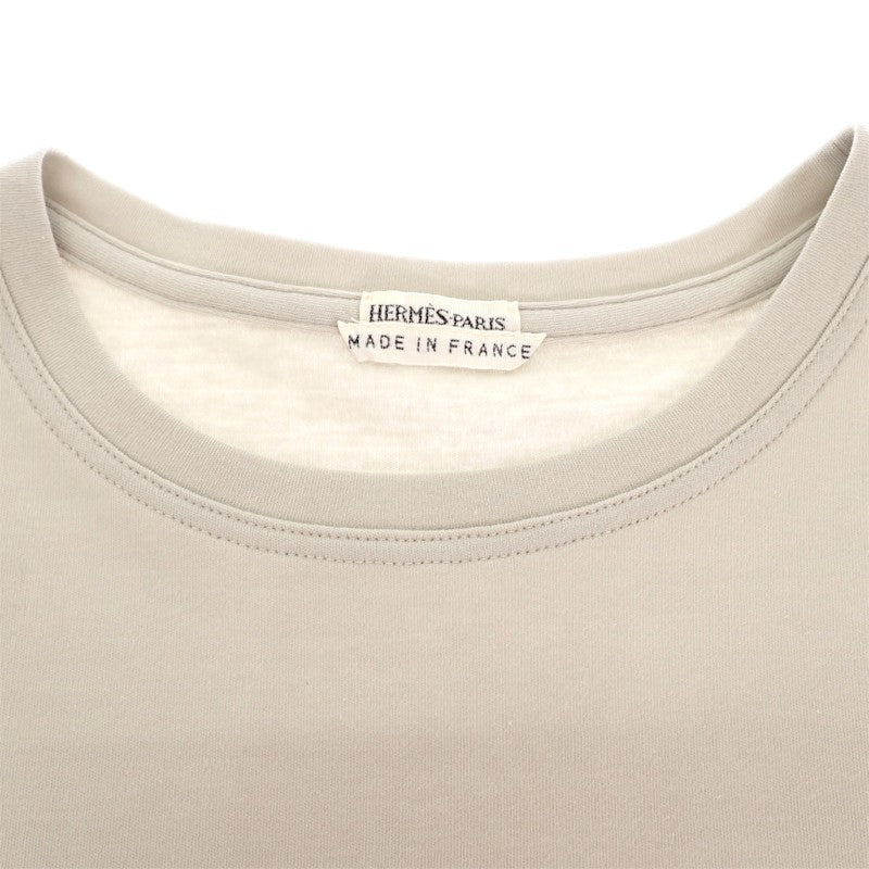エルメス HERMES Ｔシャツ 44 半袖Ｔシャツ コットン グレージュ レディース ユニセックス【中古】【Aランク】
