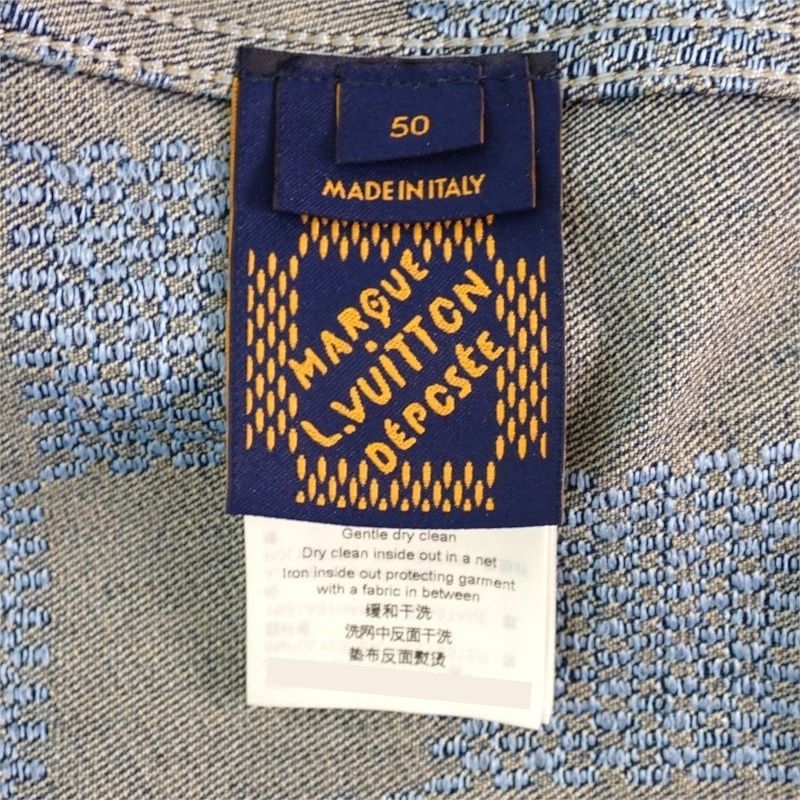 ルイヴィトン LOUIS VUITTON ダミエ 50 デニムジャケット コットン ブルー メンズ【中古】【ABランク】