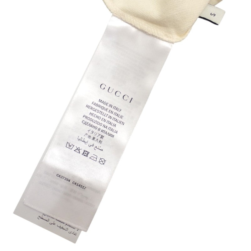 グッチ GUCCI フラワー刺繍 Ｔシャツ S 半袖Ｔシャツ コットン アイボリー レディース【中古】【Aランク】