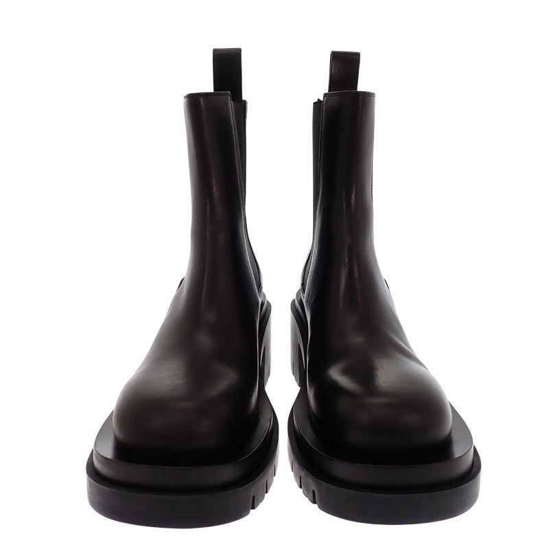 ボッテガヴェネタ BOTTEGA VENETA ラグ チェルシー ブーツ レザー ラバー ブラック レディース【中古】【Bランク】