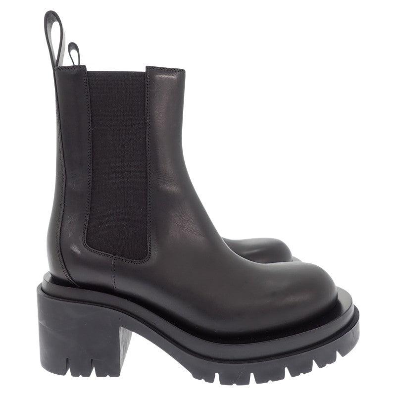 ボッテガヴェネタ BOTTEGA VENETA ラグ チェルシー ブーツ レザー ラバー ブラック レディース【中古】【Bランク】