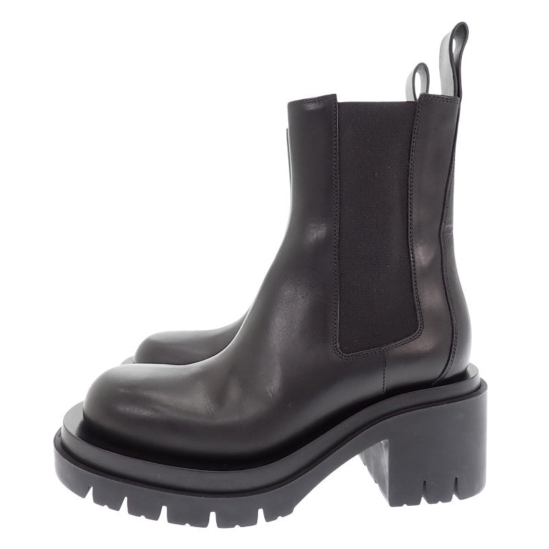 ボッテガヴェネタ BOTTEGA VENETA ラグ チェルシー ブーツ レザー ラバー ブラック レディース【中古】【Bランク】