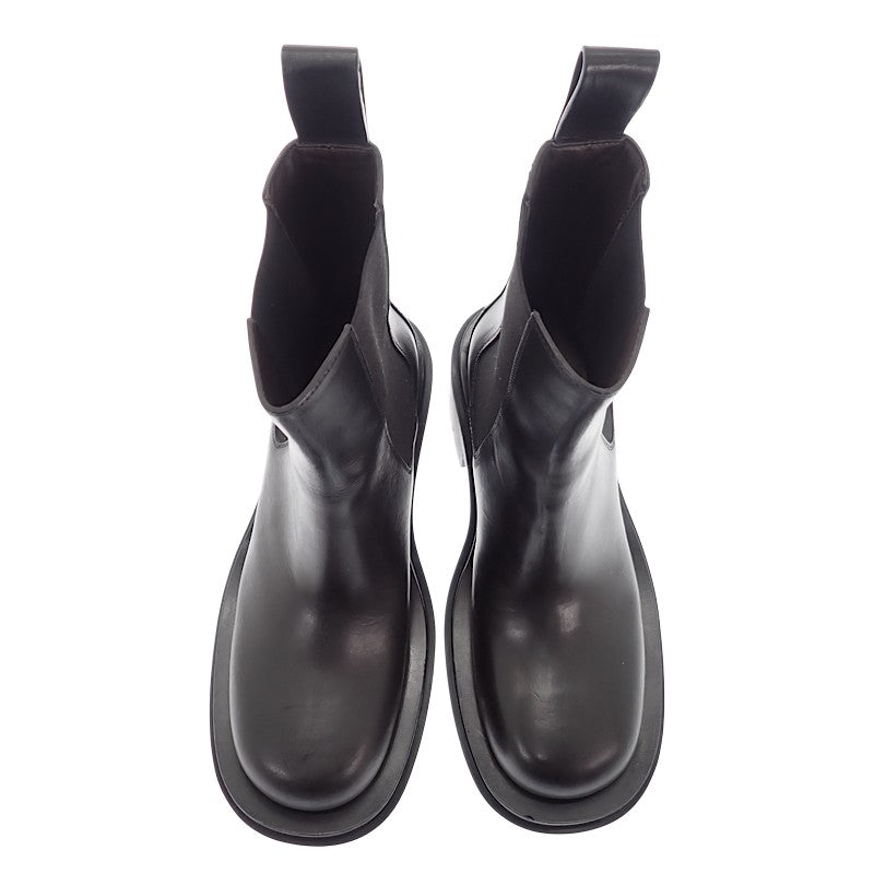 ボッテガヴェネタ BOTTEGA VENETA ラグ チェルシー ブーツ レザー ラバー ブラック レディース【中古】【Bランク】