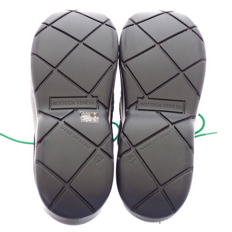 ボッテガヴェネタ BOTTEGA VENETA パドル ボンバー アンクルブーツ 667064 VBSD7 1295 ブーツ ナイロン ラバー ブラック メンズ【中古】【ABランク】