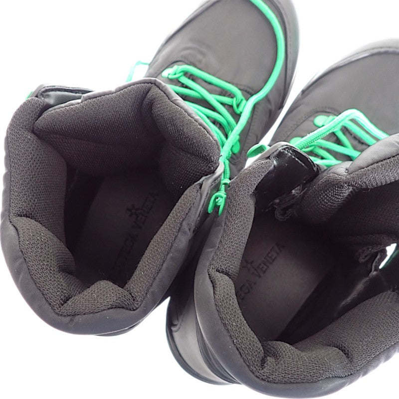 ボッテガヴェネタ BOTTEGA VENETA パドル ボンバー アンクルブーツ 667064 VBSD7 1295 ブーツ ナイロン ラバー ブラック メンズ【中古】【ABランク】