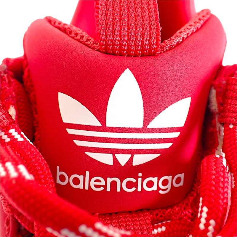 バレンシアガ BALENCIAGA アディダス adidas Triple S 712821 スニーカー レザー レッド メンズ【中古】【Aランク】