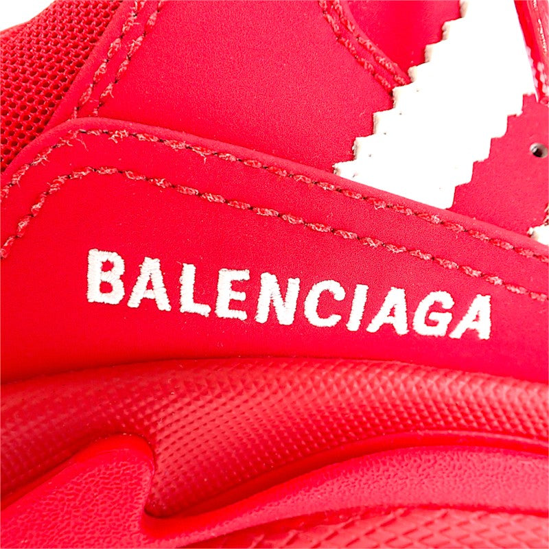バレンシアガ BALENCIAGA アディダス adidas Triple S 712821 スニーカー レザー レッド メンズ【中古】【Aランク】
