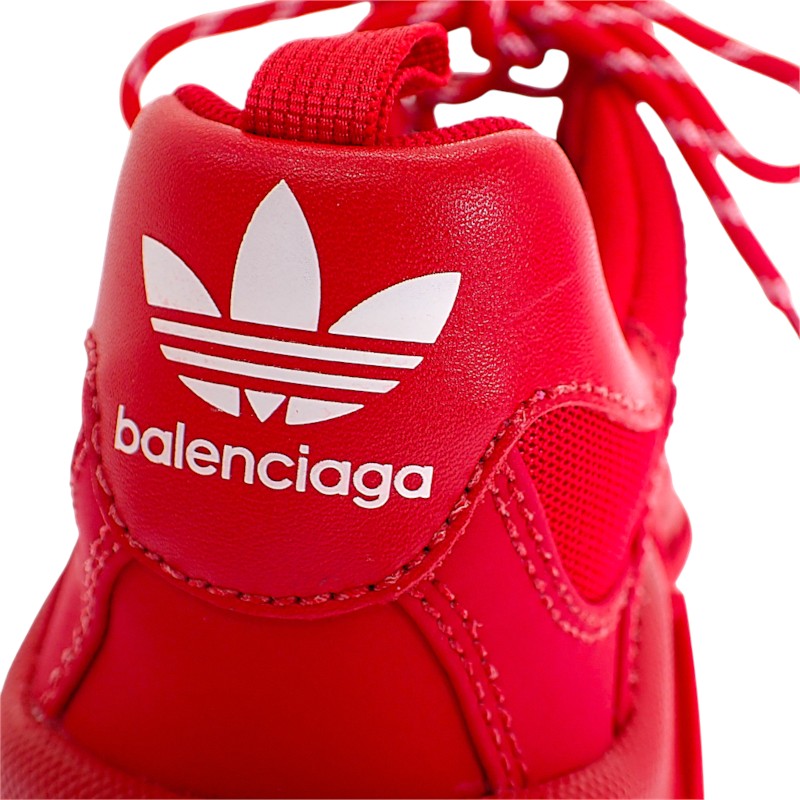 バレンシアガ BALENCIAGA アディダス adidas Triple S 712821 スニーカー レザー レッド メンズ【中古】【Aランク】