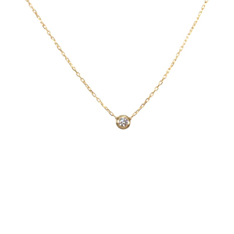カルティエ CARTIER ダムールペンダント B7215500 ネックレス K18イエローゴールド ダイヤモンド レディース【中古】【Aランク】