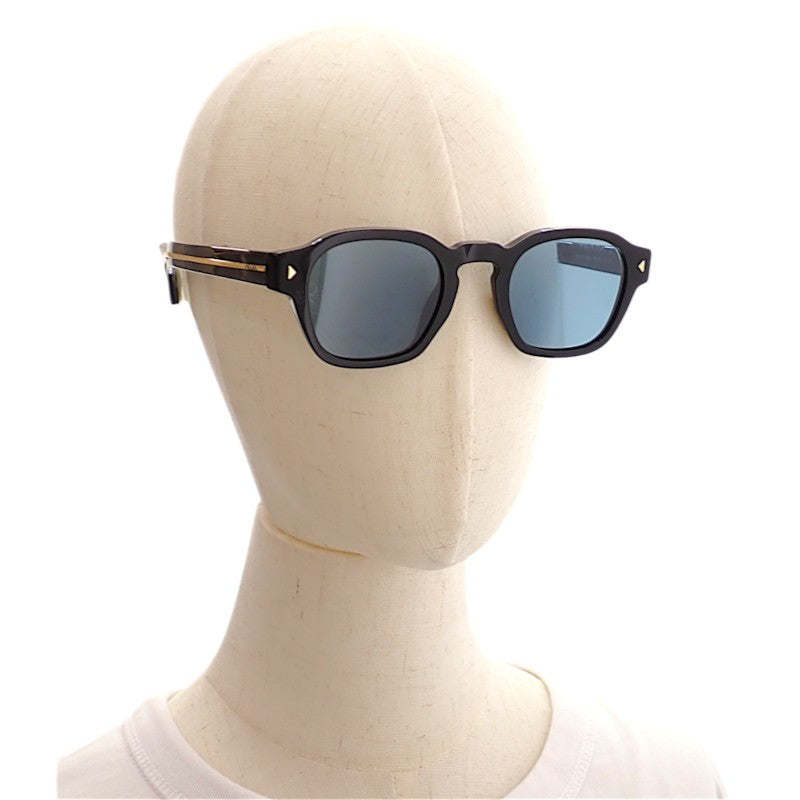 プラダ PRADA メタルプラーク SPRA16_F16K_FE04D_C_A053 サングラス アセテート ブラック ターコイズブルー ゴールド金具 メンズ【中古】【ABランク】