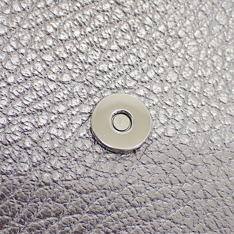 メゾンマルジェラ MAISON MARGIELA 4ステッチ チェーンウォレット SA3UI0008 P6749 二つ折り財布 カーフ シルバー レディース【中古】【Aランク】