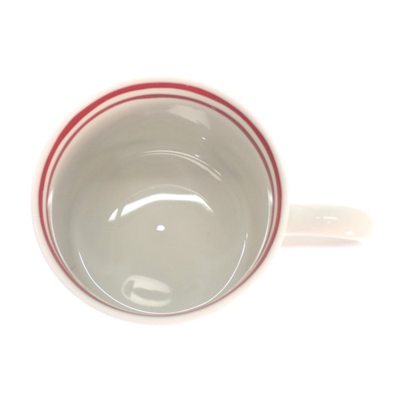 エルメス HERMES ガダルキヴィール マグカップNo2 P011032P 食器 ポーセリン レッド ホワイト【中古】【Sランク】