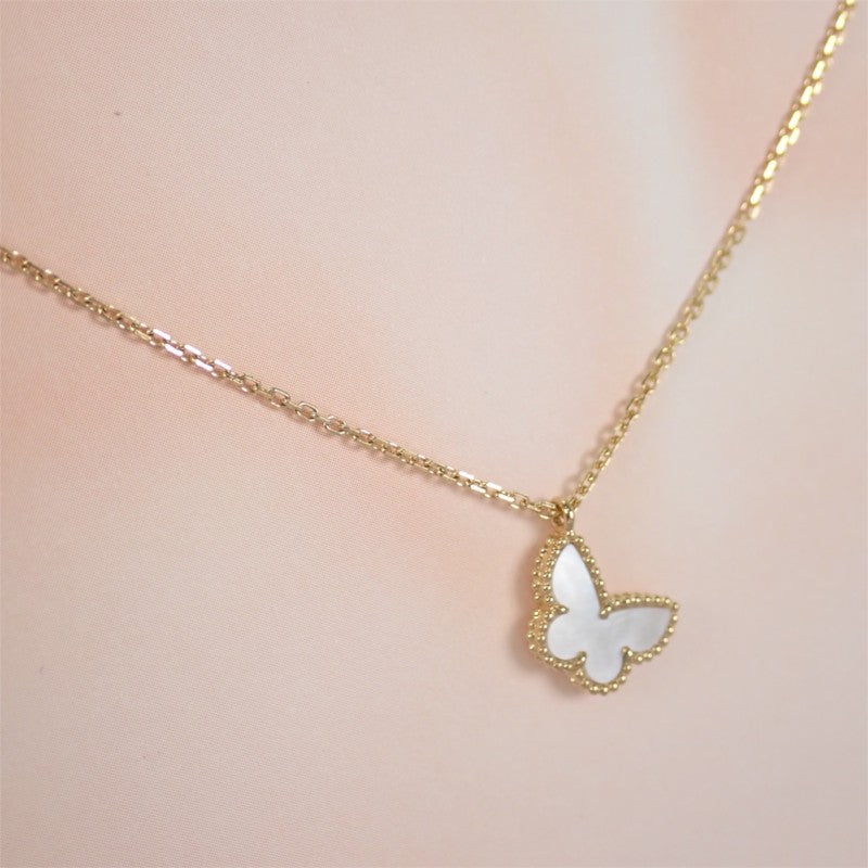 ヴァンクリーフ＆アーペル Van Cleef & Arpels スウィート パピヨン VCARF69300 ネックレス マザーオブパール K18イエローゴールド 真珠母貝 パール レディース【中古】【Aランク】