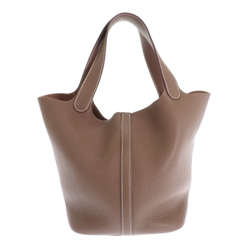 エルメス HERMES ピコタンロック MM ハンドバッグ トリヨンクレマンス エトゥープ ベージュ シルバー金具 レディース【中古】【Bランク】