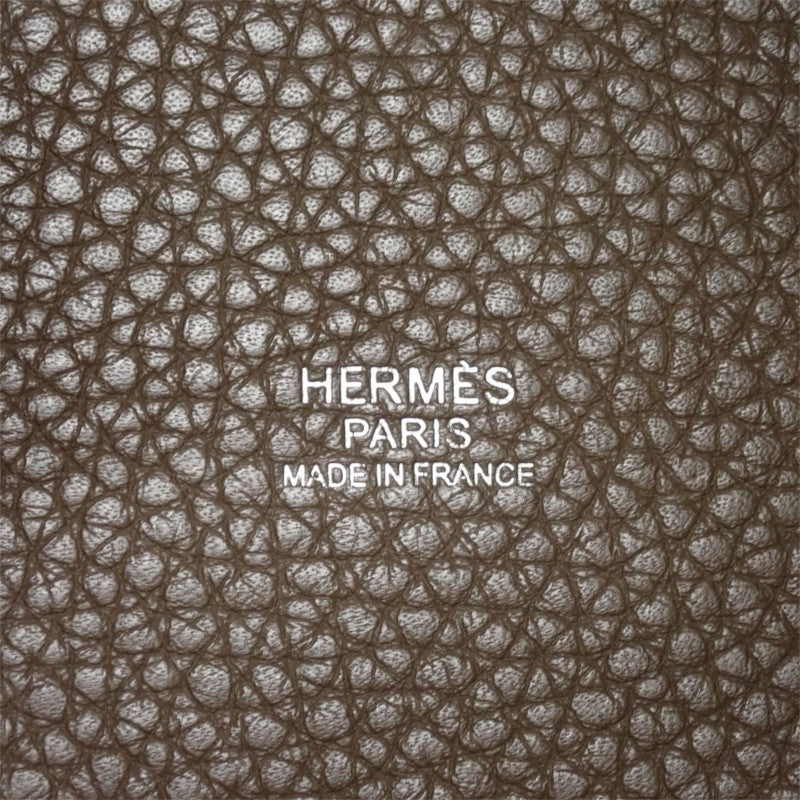 エルメス HERMES ピコタンロック MM ハンドバッグ トリヨンクレマンス エトゥープ ベージュ シルバー金具 レディース【中古】【Bランク】