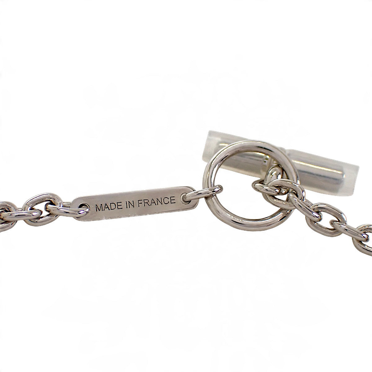 エルメス HERMES カルーゼル ネックレス メタル バッファローホーン シルバー レッド シルバー金具 メンズ レディース【中古】【Aランク】