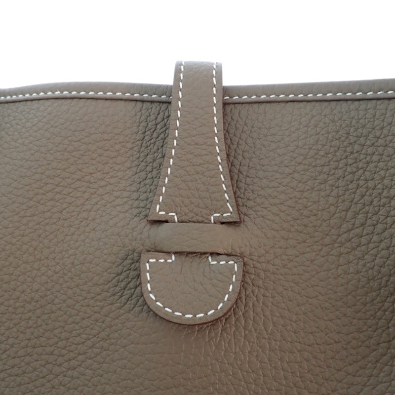 エルメス HERMES エヴリン3 PM K刻印 ショルダーバッグ トリヨンクレマンス 牛革 エトゥープ ベージュ ゴールド金具 レディース メンズ ユニセックス【中古】【SAランク】