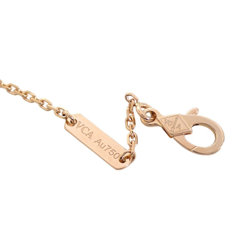 ヴァンクリーフ＆アーペル Van Cleef & Arpels ヴィンテージ アルハンブラ 2021年限定 VCARP7TD00 ネックレス K18ピンクゴールド ロードナイト ダイヤモンド レディース【中古】【Aランク】