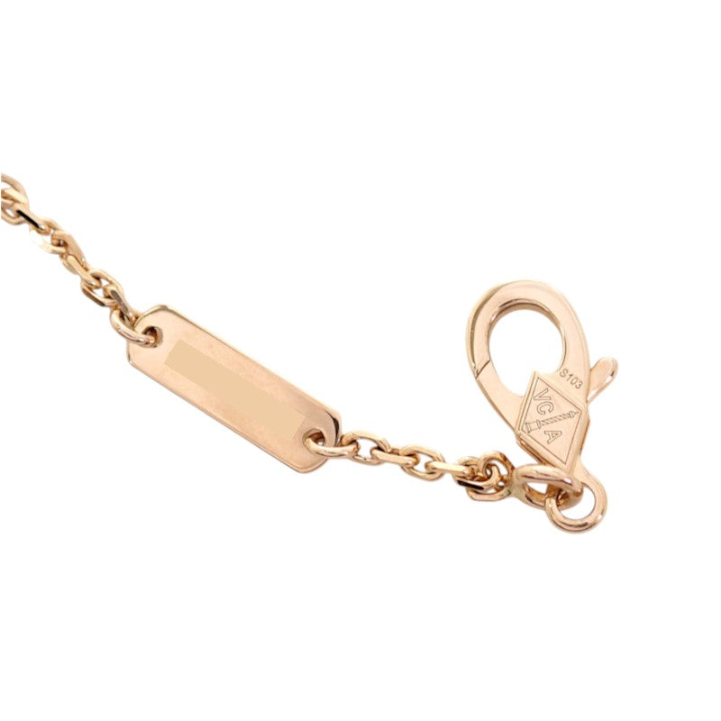 ヴァンクリーフ＆アーペル Van Cleef & Arpels ヴィンテージ アルハンブラ 2021年限定 VCARP7TD00 ネックレス K18ピンクゴールド ロードナイト ダイヤモンド レディース【中古】【Aランク】