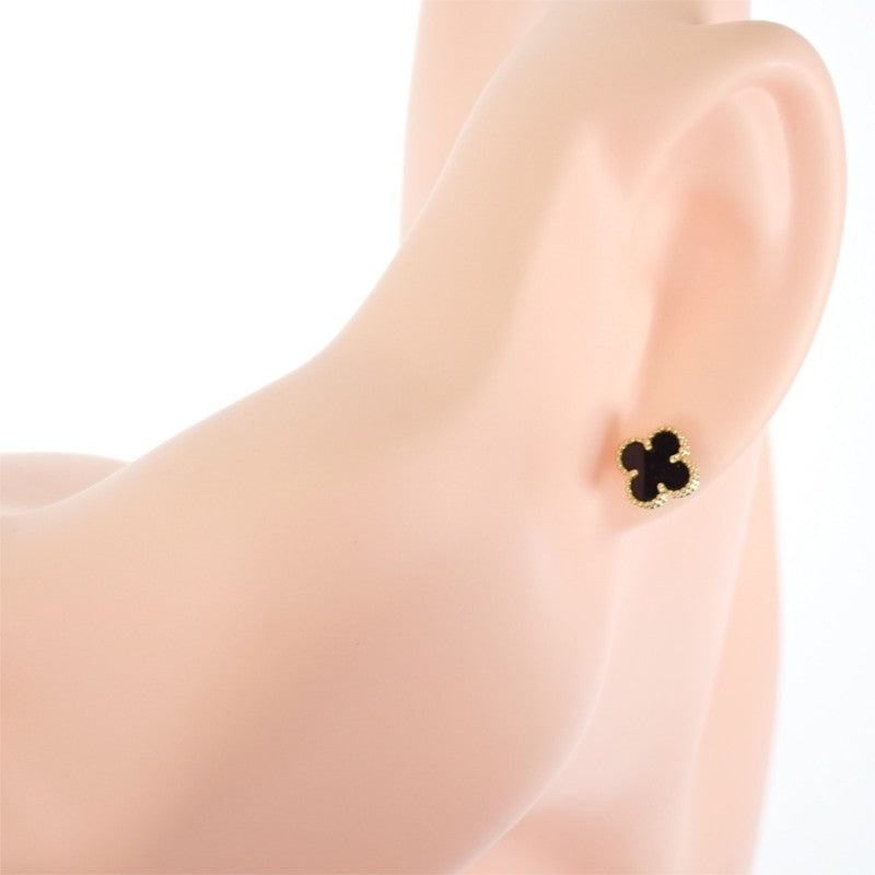 ヴァンクリーフ＆アーペル Van Cleef & Arpels スウィートアルハンブラ VCARA44900 ピアス K18イエローゴールド オニキス レディース【中古】【Aランク】