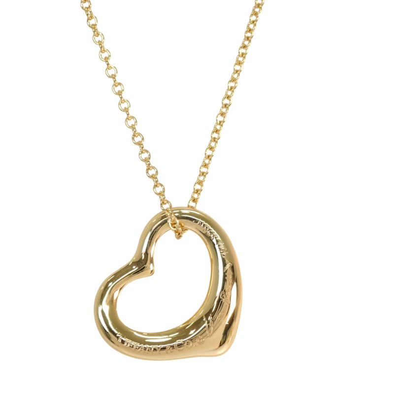 ティファニー TIFFANY&Co. オープンハートペンダント ネックレス K18イエローゴールド ダイヤモンド レディース【中古】【Aランク】