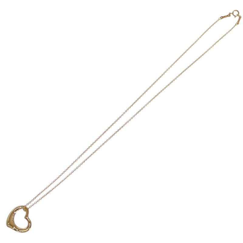ティファニー TIFFANY&Co. オープンハートペンダント ネックレス K18イエローゴールド ダイヤモンド レディース【中古】【Aランク】