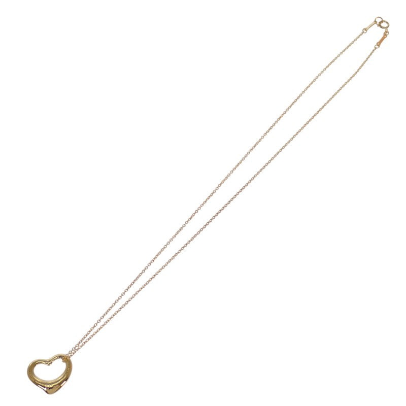 ティファニー TIFFANY&Co. オープンハートペンダント ネックレス K18イエローゴールド ダイヤモンド レディース【中古】【Aランク】