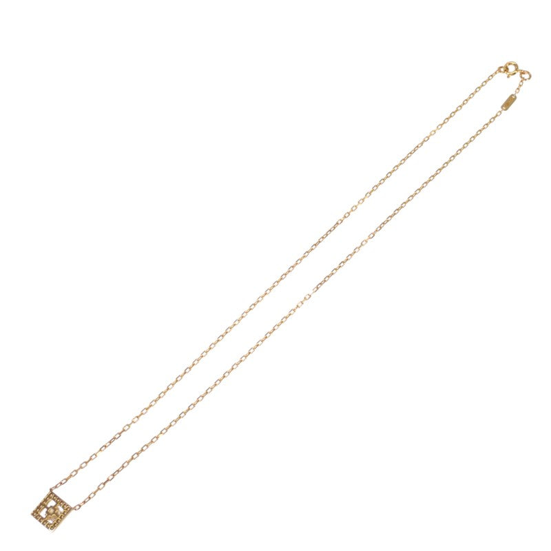 ブシュロン Boucheron アバ スクエア ダイヤ ネックレス K18イエローゴールド 18金 ダイヤモンド レディース【中古】【Aランク】