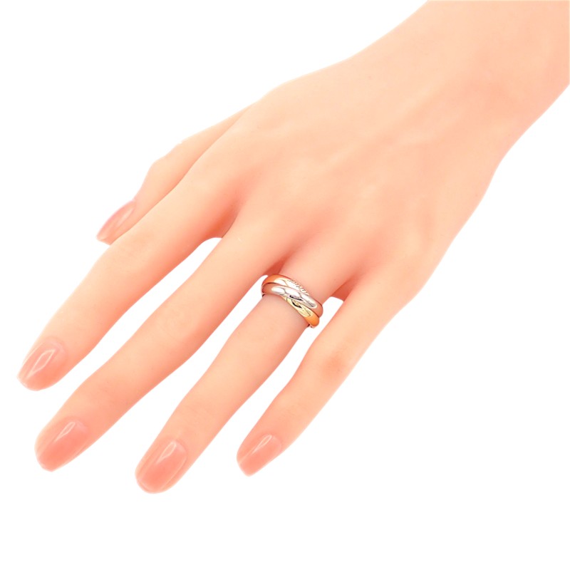 カルティエ CARTIER トリニティ クラシック 12号 B4234252 リング K18イエローゴールド K18ピンクゴールド K18ホワイトゴールド ゴールド 刻印サイズ52 レディース【中古】【Aランク】
