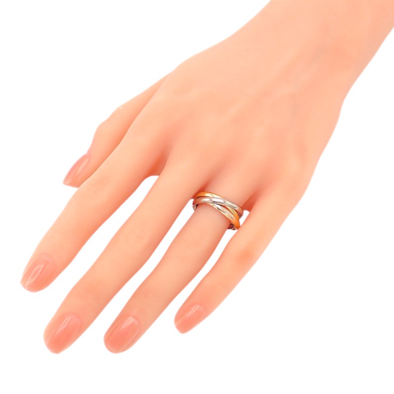カルティエ CARTIER トリニティ スモール 18.5号 B4235159 リング K18イエローゴールド K18ピンクゴールド K18ホワイトゴールド ゴールド 刻印サイズ59 メンズ【中古】【Aランク】